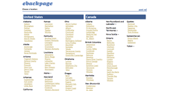 Desktop Screenshot of ebackpage.com
